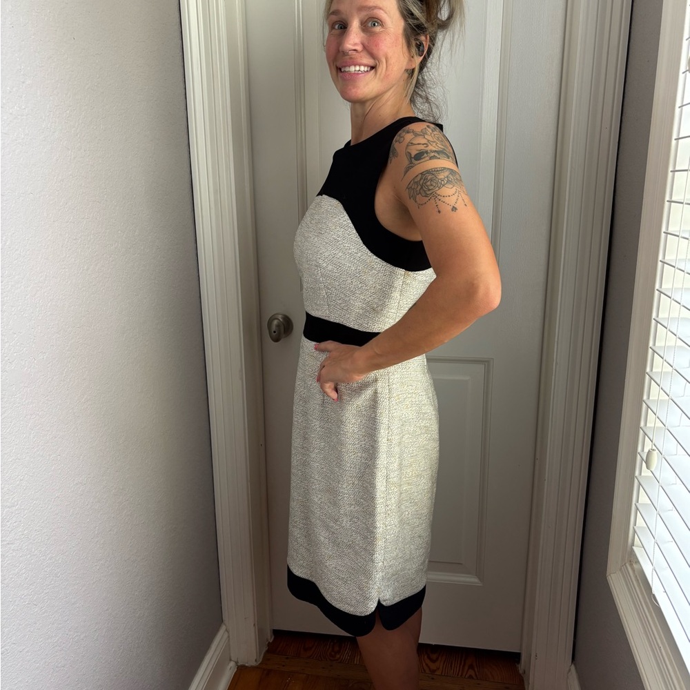 Banana Republic Black & White Sleeveless Dress